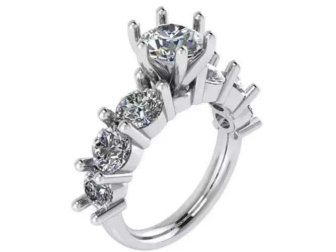 Peg Setting Diamond Ring 1523