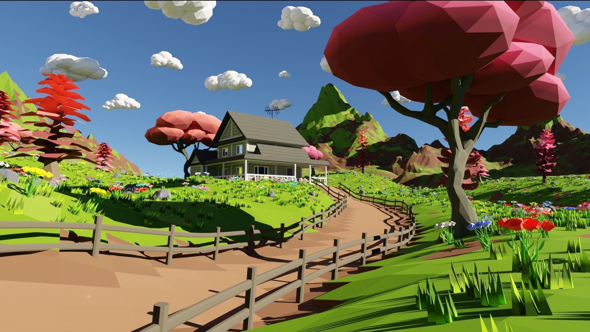 House In Mountains 3D model_17