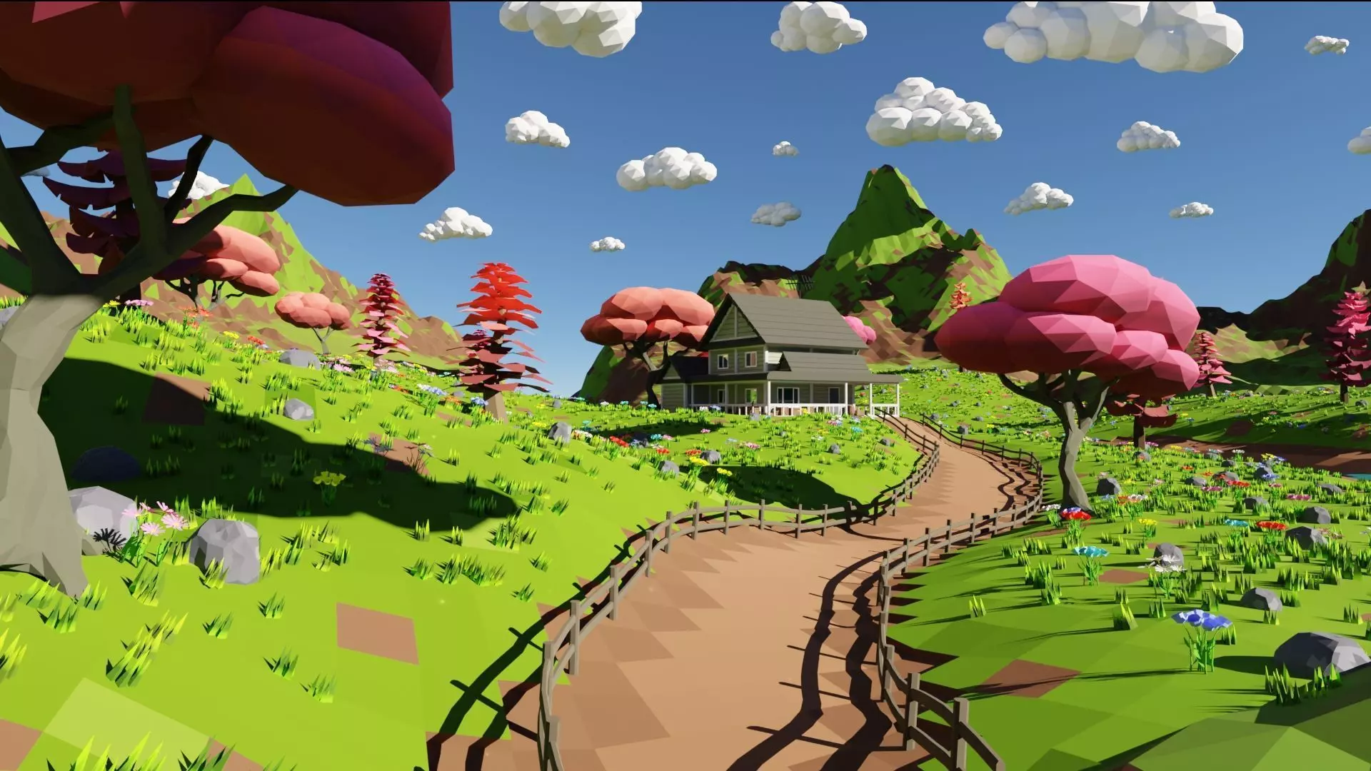 House In Mountains 3D model_0