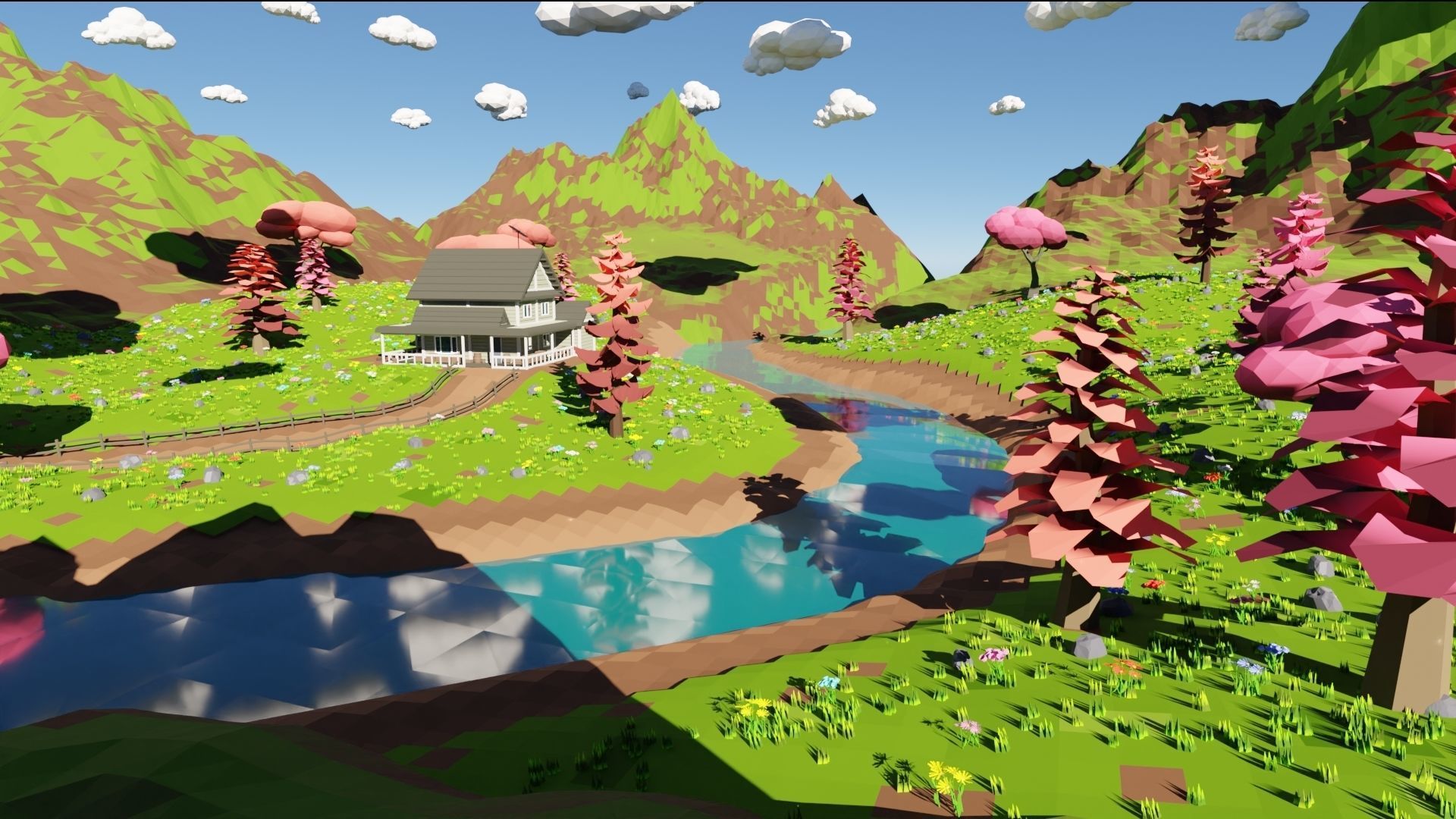 House In Mountains 3D model_39