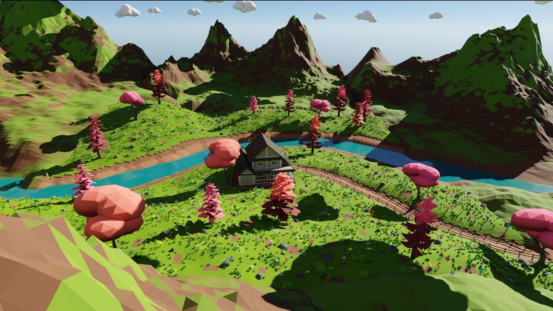 House In Mountains 3D model_25