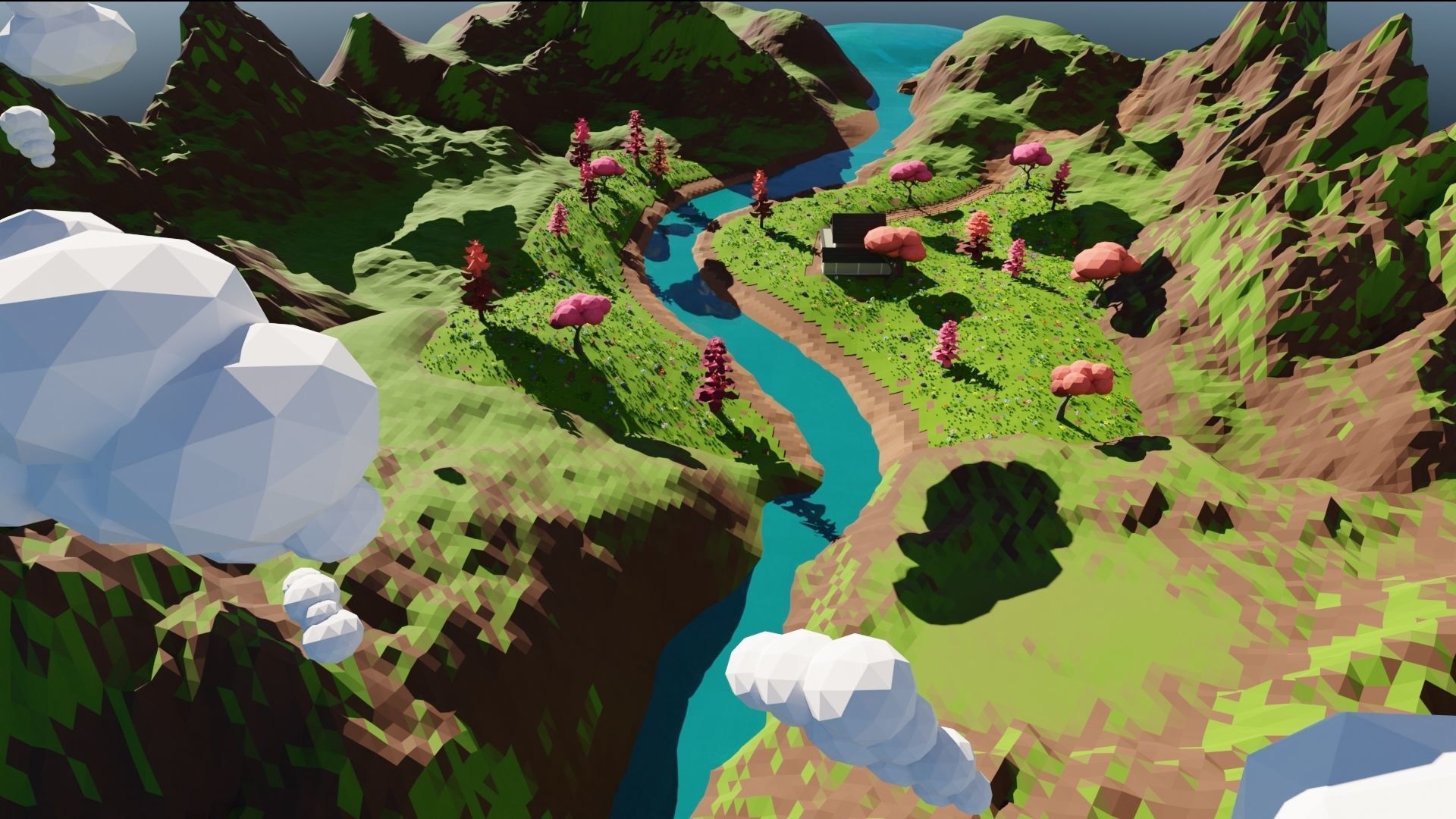 House In Mountains 3D model_33