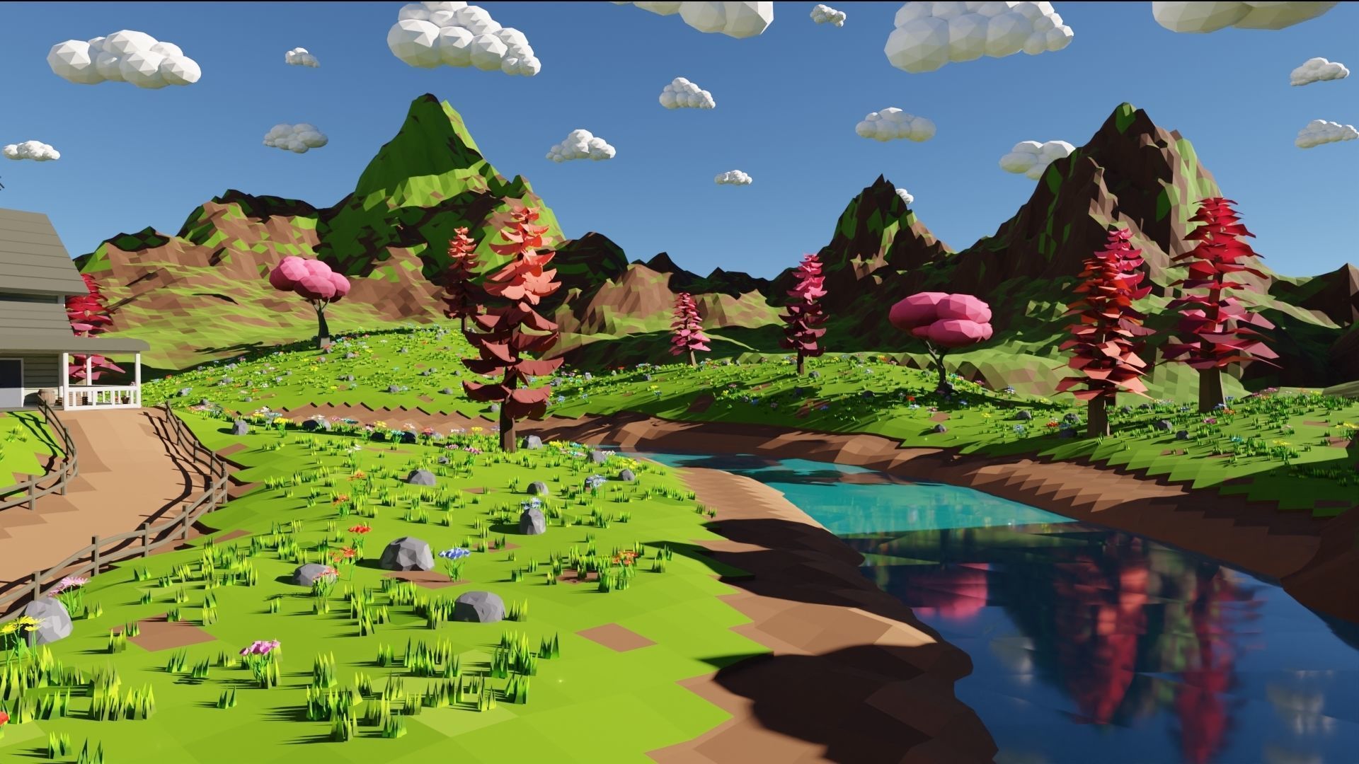 House In Mountains 3D model_37