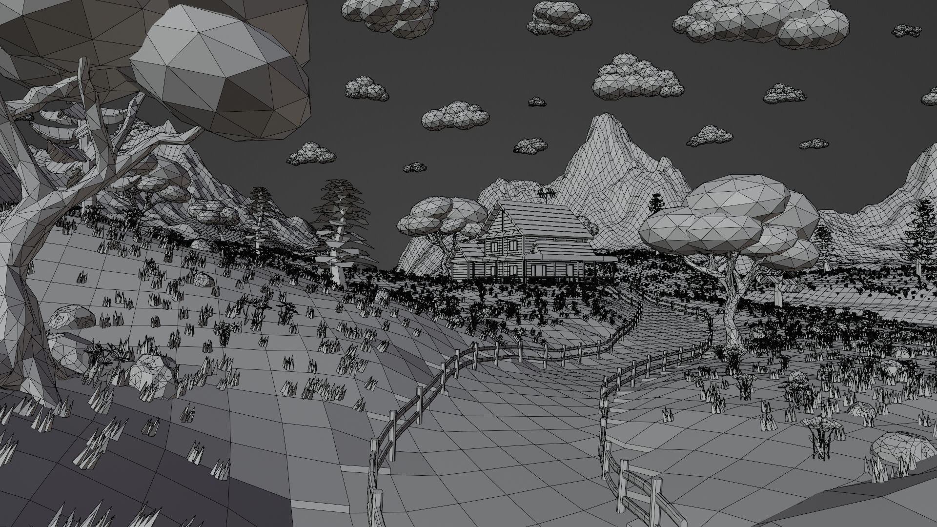 House In Mountains 3D model_46