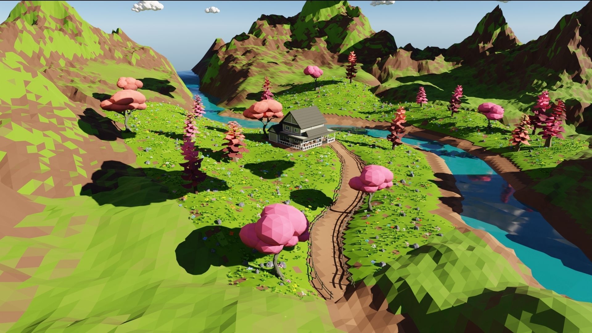 House In Mountains 3D model_14