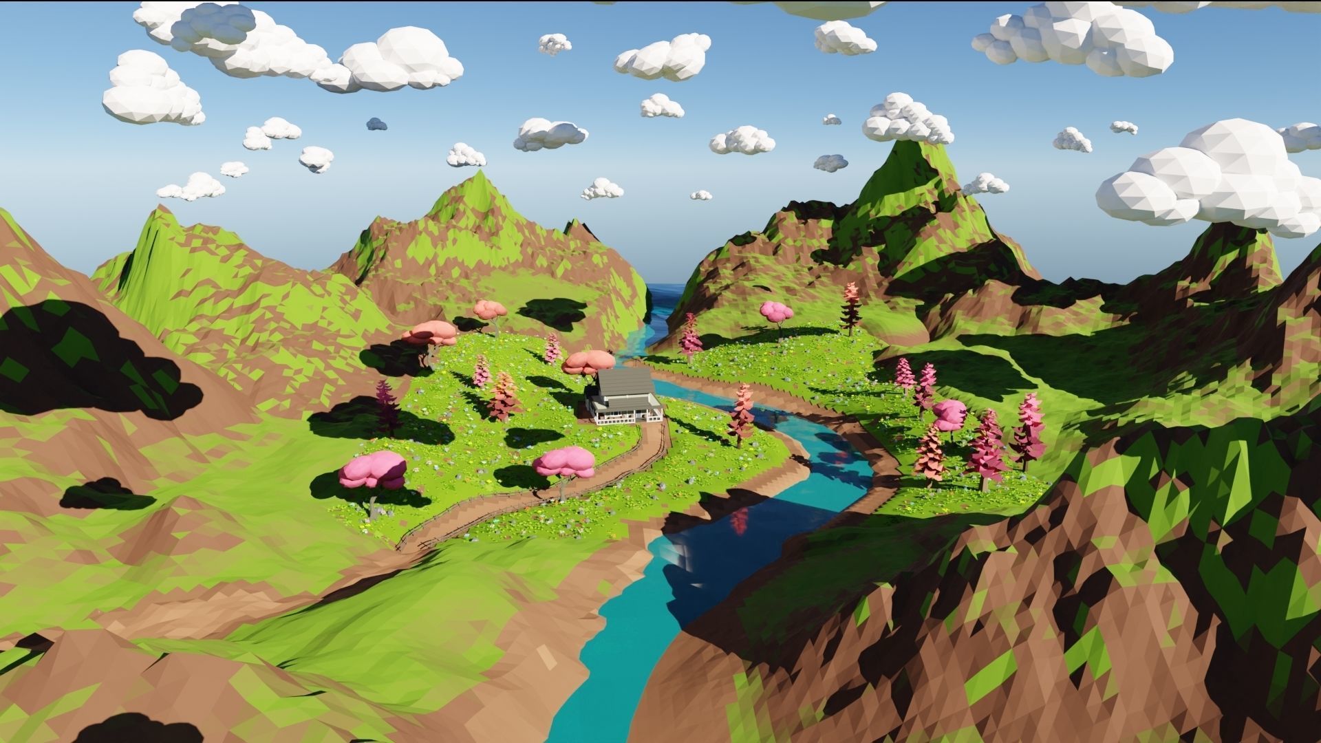 House In Mountains 3D model_30