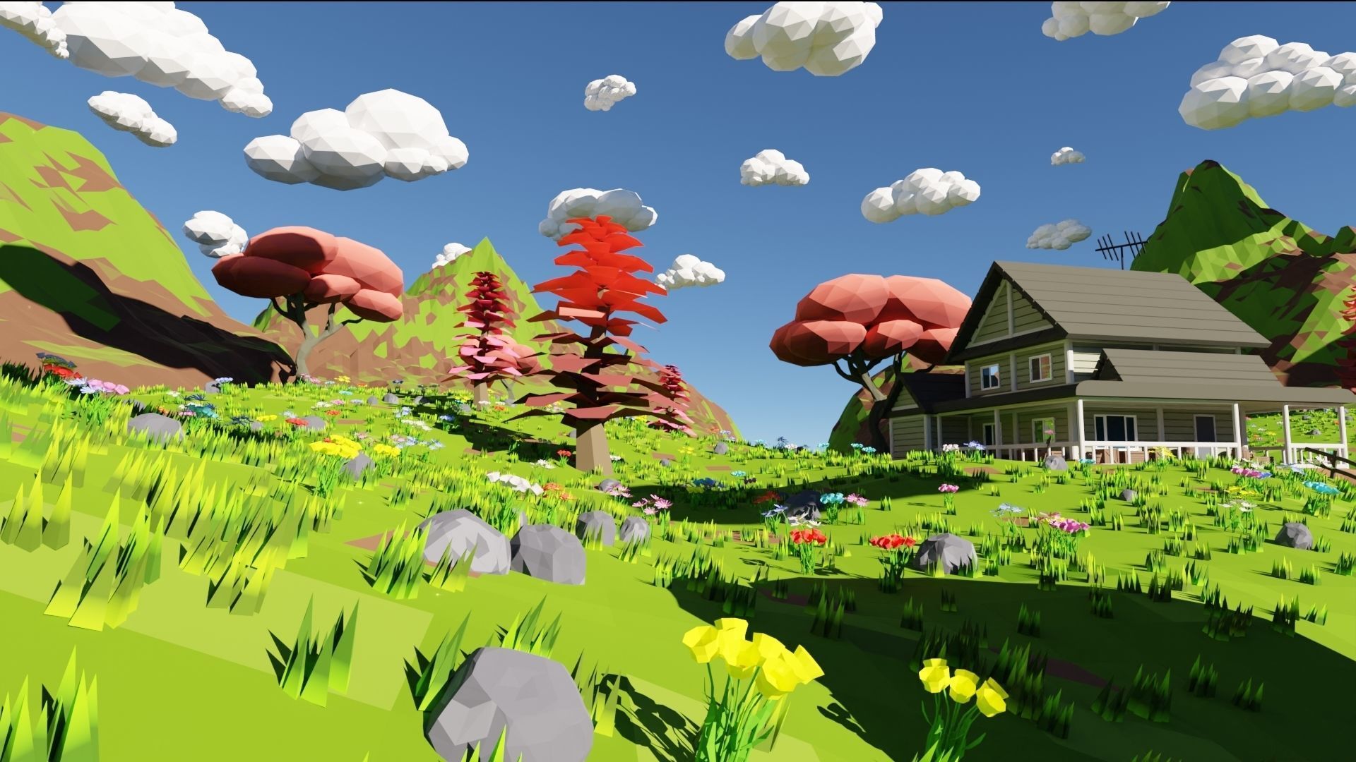 House In Mountains 3D model_28