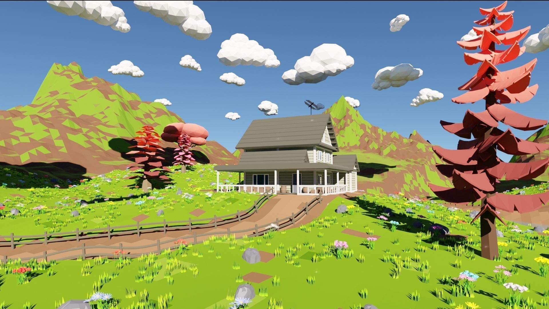 House In Mountains 3D model_21