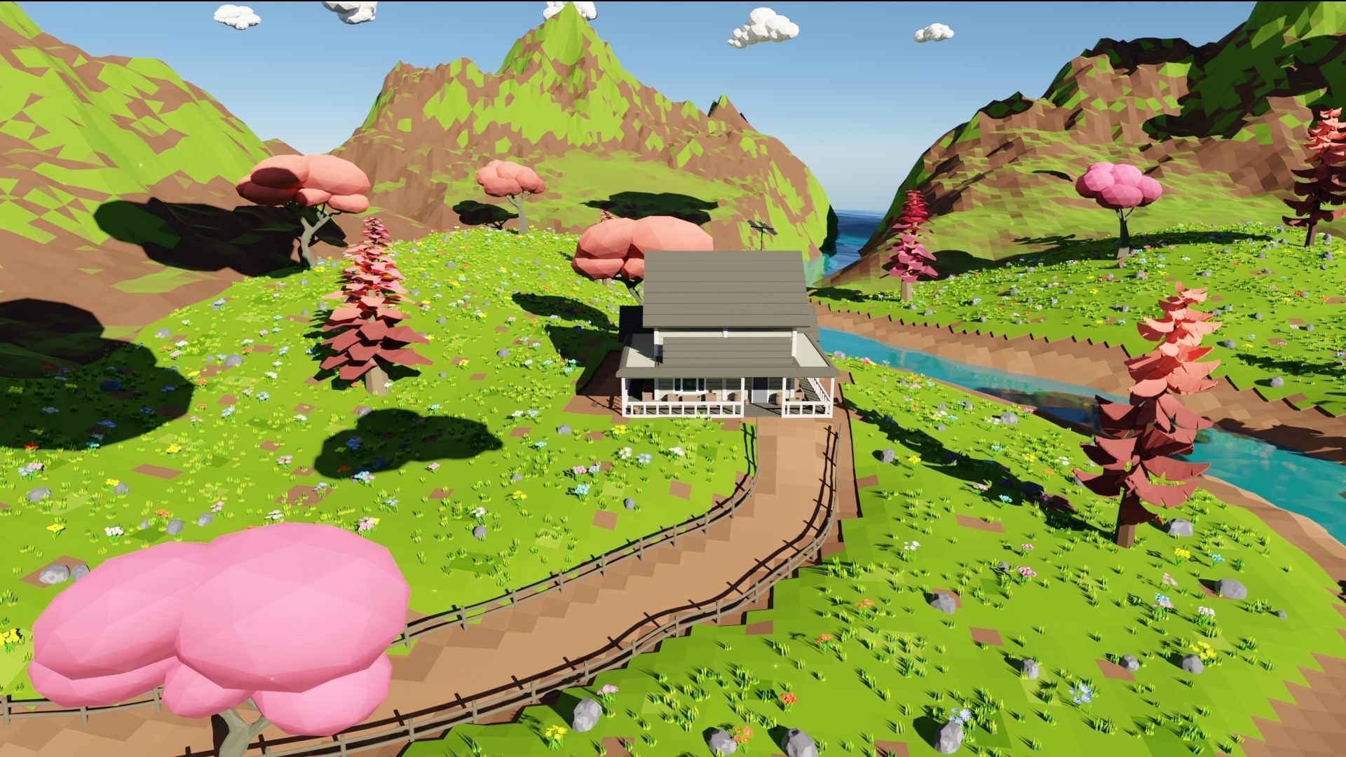 House In Mountains 3D model_19