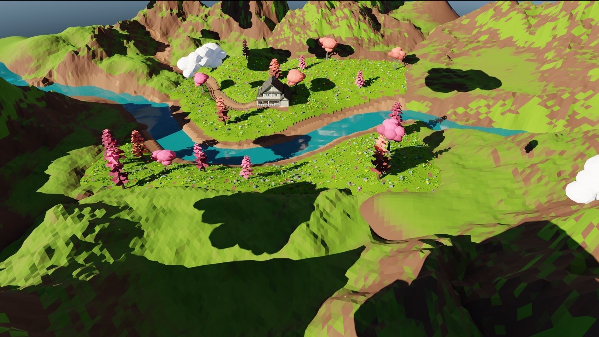 House In Mountains 3D model_34