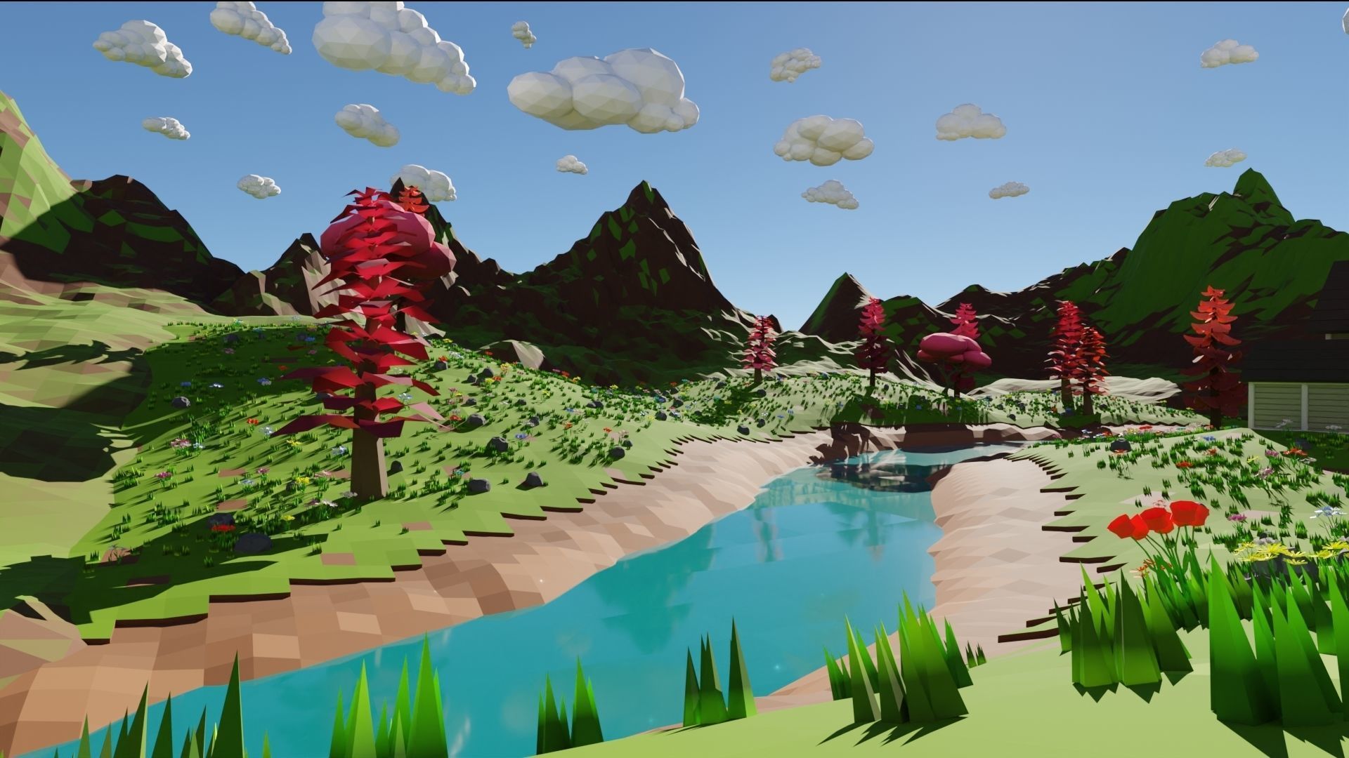 House In Mountains 3D model_42