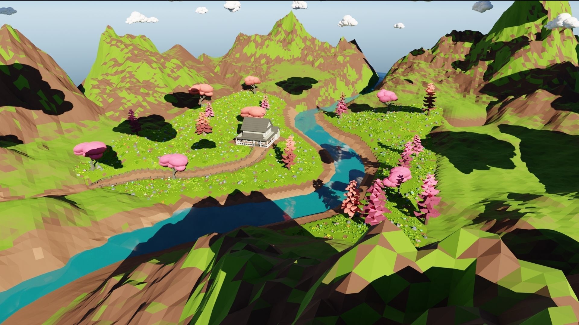 House In Mountains 3D model_36