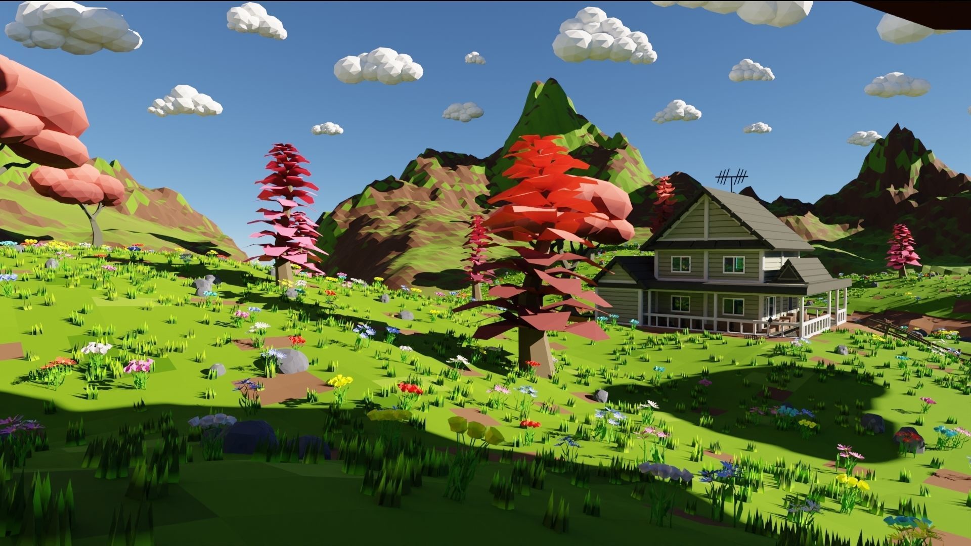 House In Mountains 3D model_29