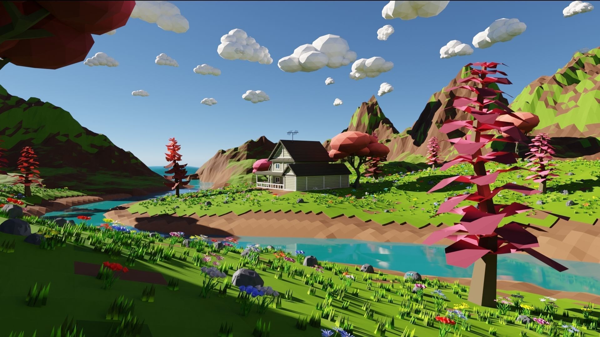 House In Mountains 3D model_41