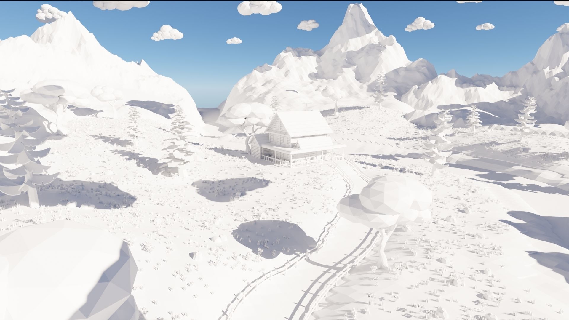 House In Mountains 3D model_10