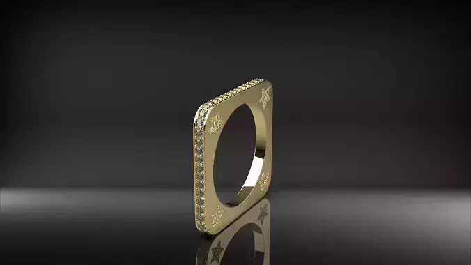Curved corner square Ring