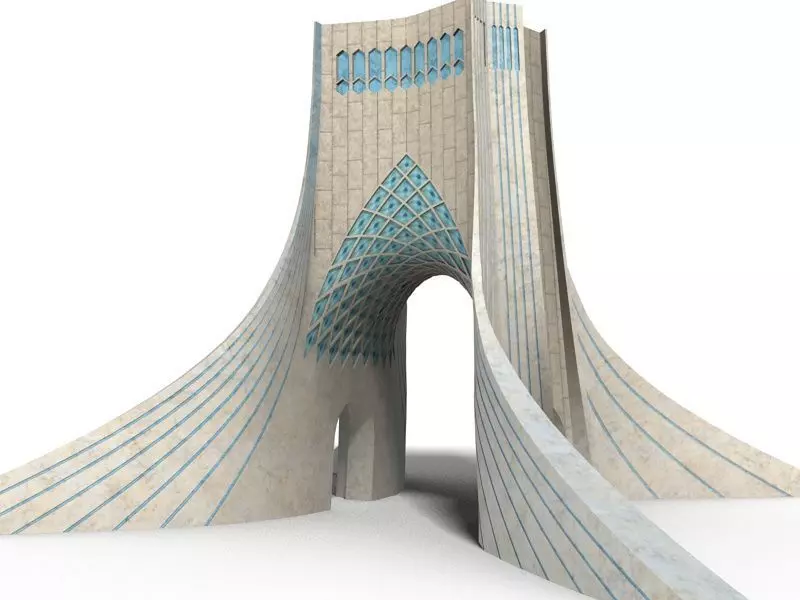 Azadi Tower Low-poly 3D model_0