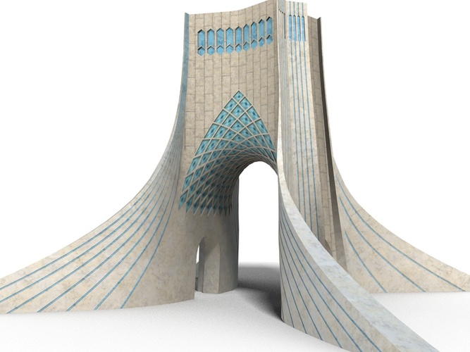 Azadi Tower Low-poly 3D model