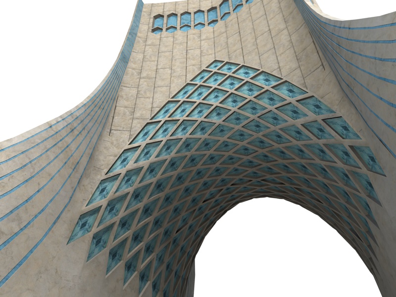 Azadi Tower Low-poly 3D model_3