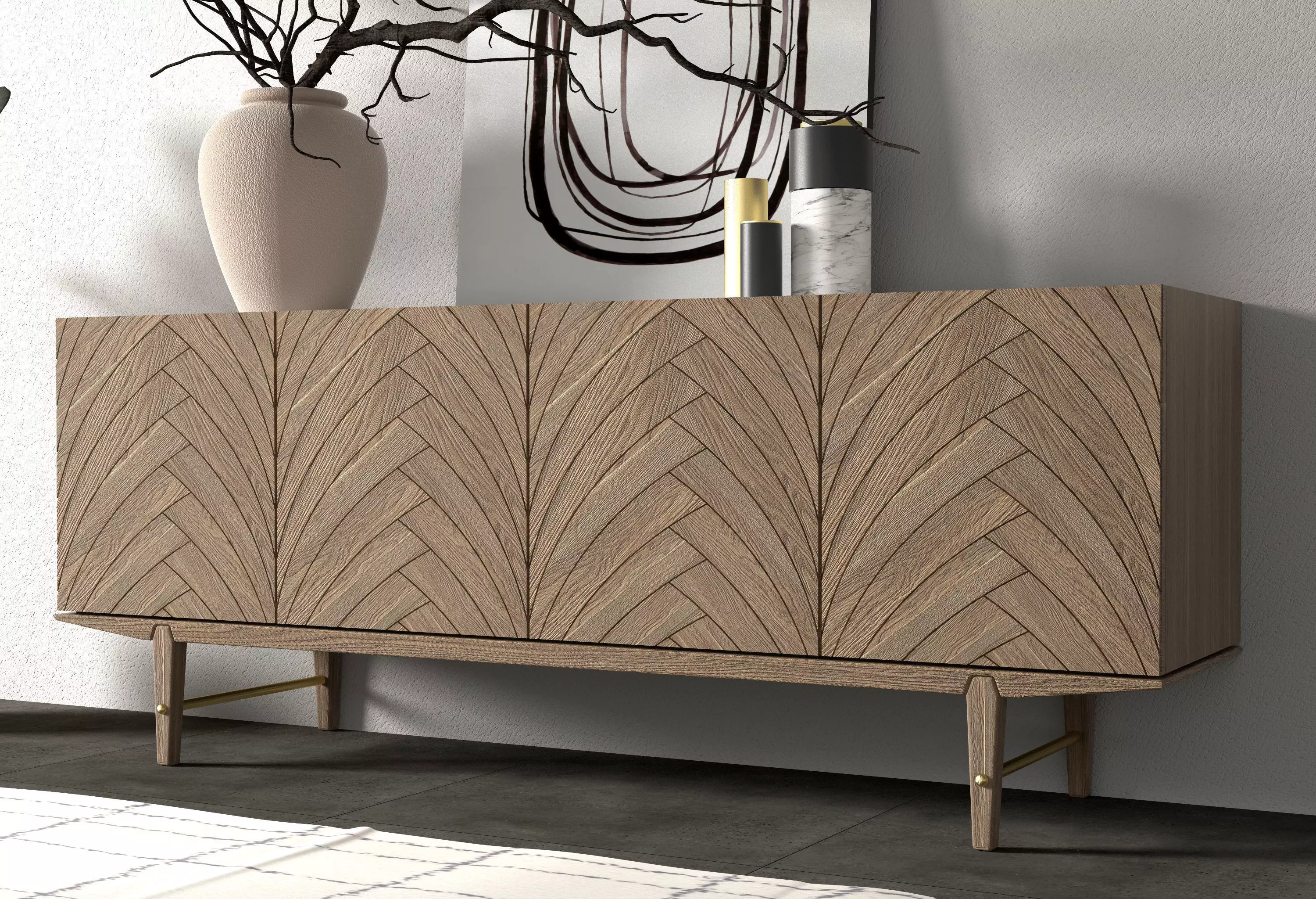 Dolce Sideboard Low-poly 3D model_0
