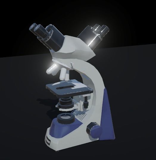 Microscope Low-poly 3D model_3