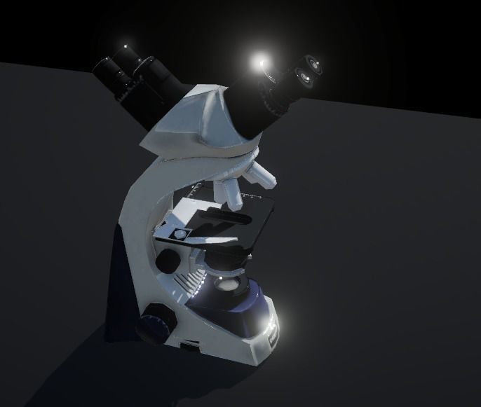 Microscope Low-poly 3D model_5