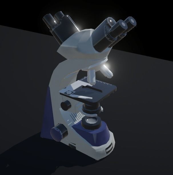 Microscope Low-poly 3D model_1