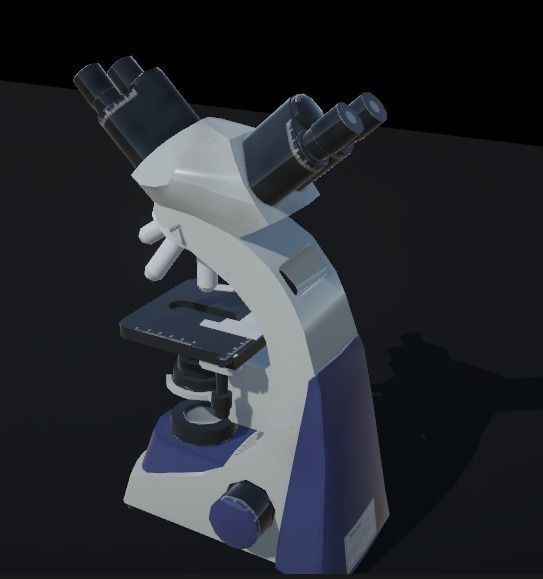 Microscope Low-poly 3D model_2