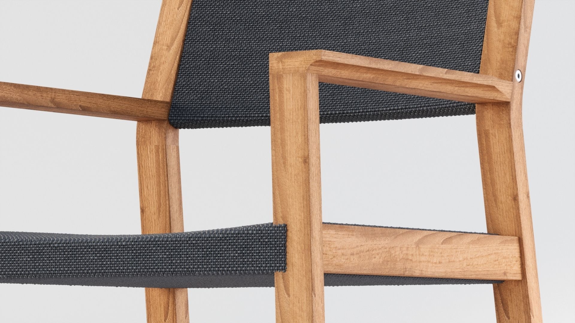 3D model Outdoor dining set with parasol 3D model_6