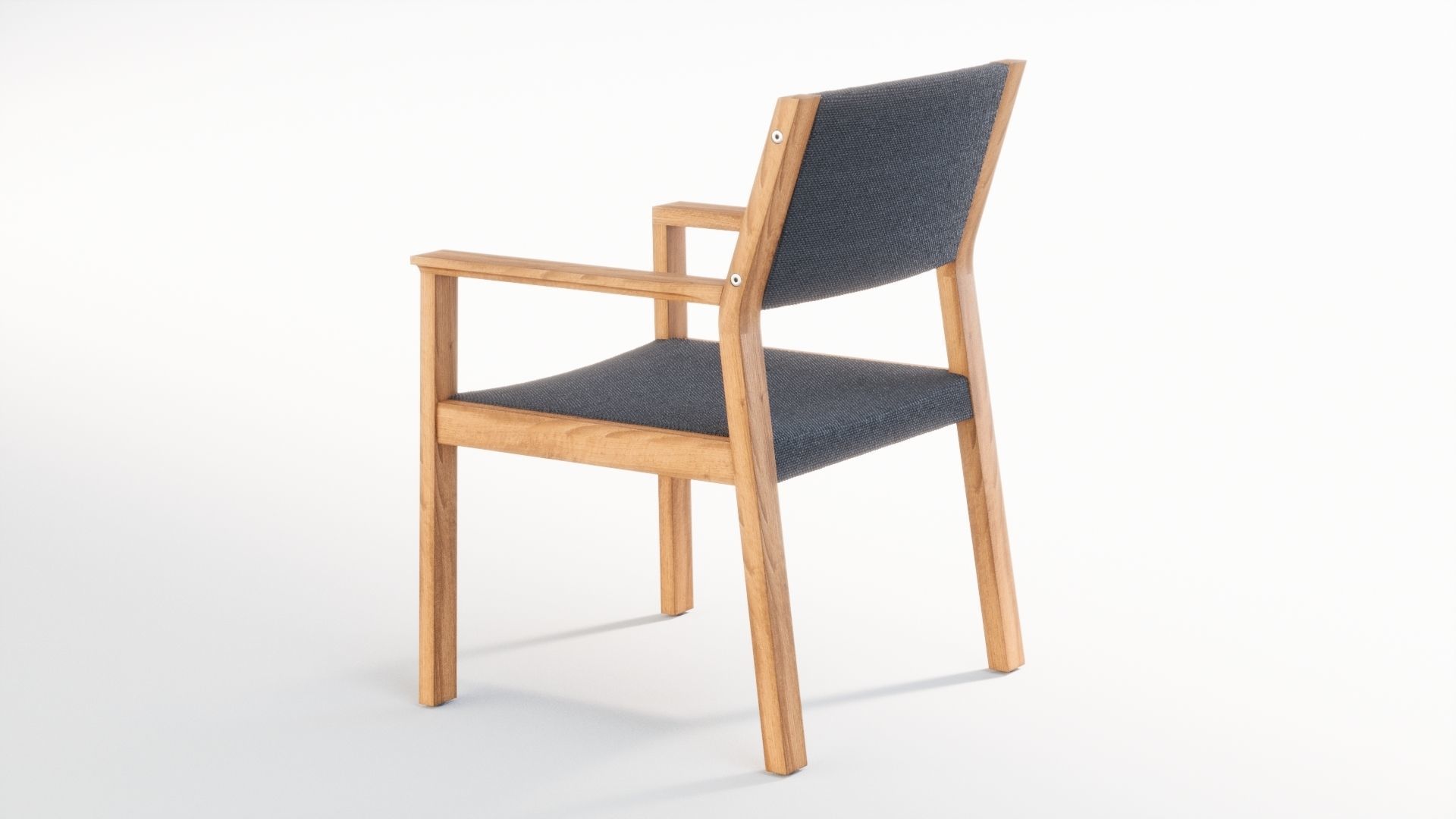 3D model Outdoor dining set with parasol 3D model_5