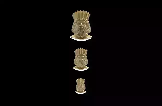 iranian king head zbrush