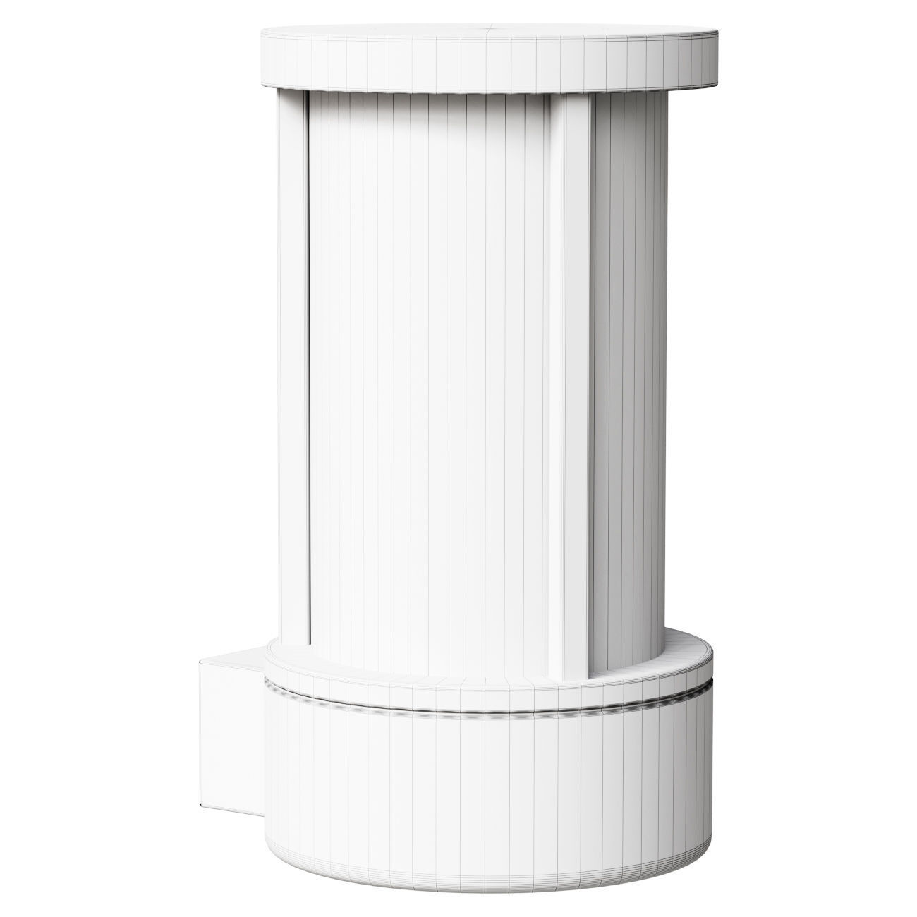 lori wandlicht e27 ip44 h21 8cm zwart 3D model_1