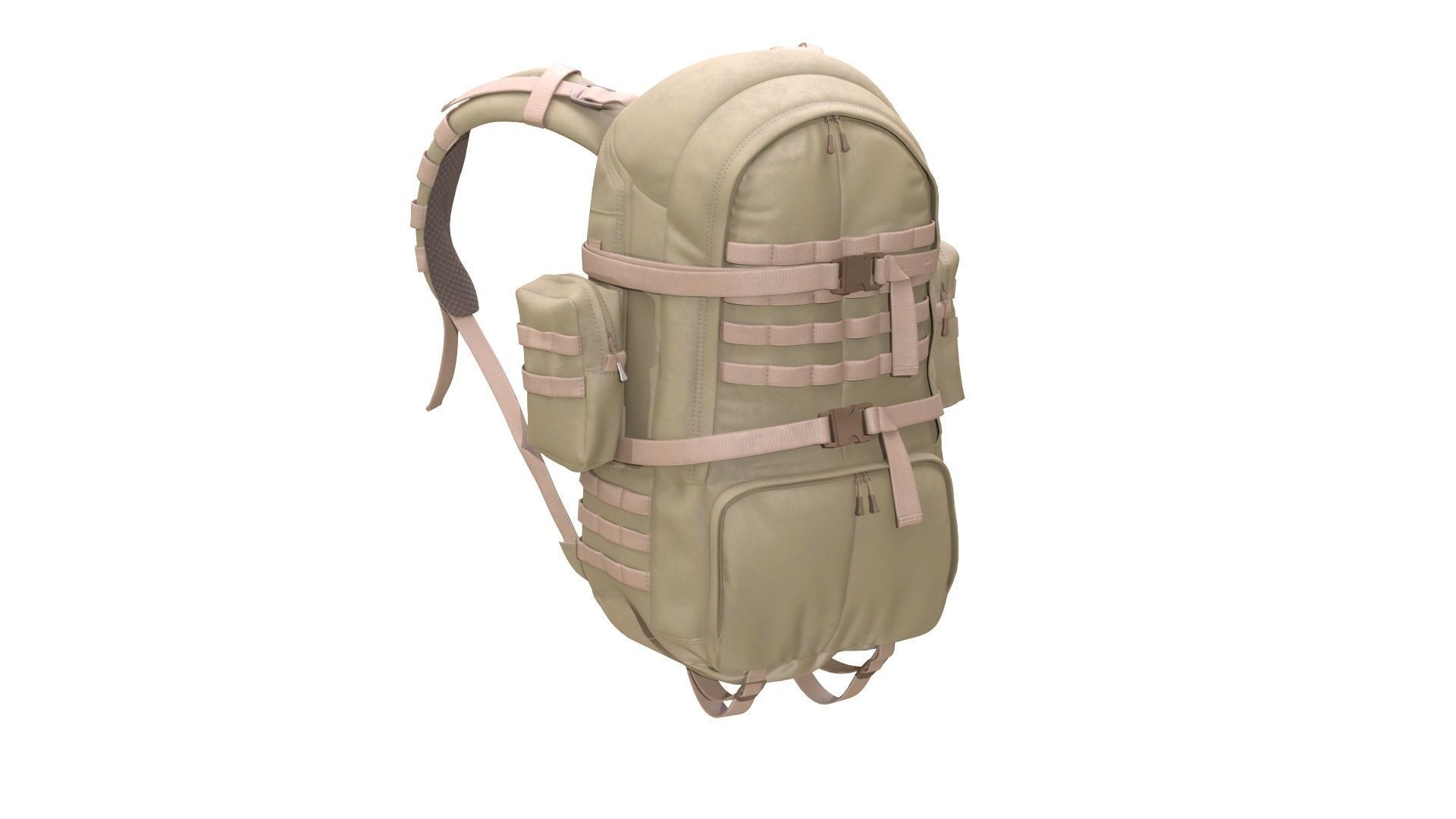 Backpack Low-poly 3D model_2