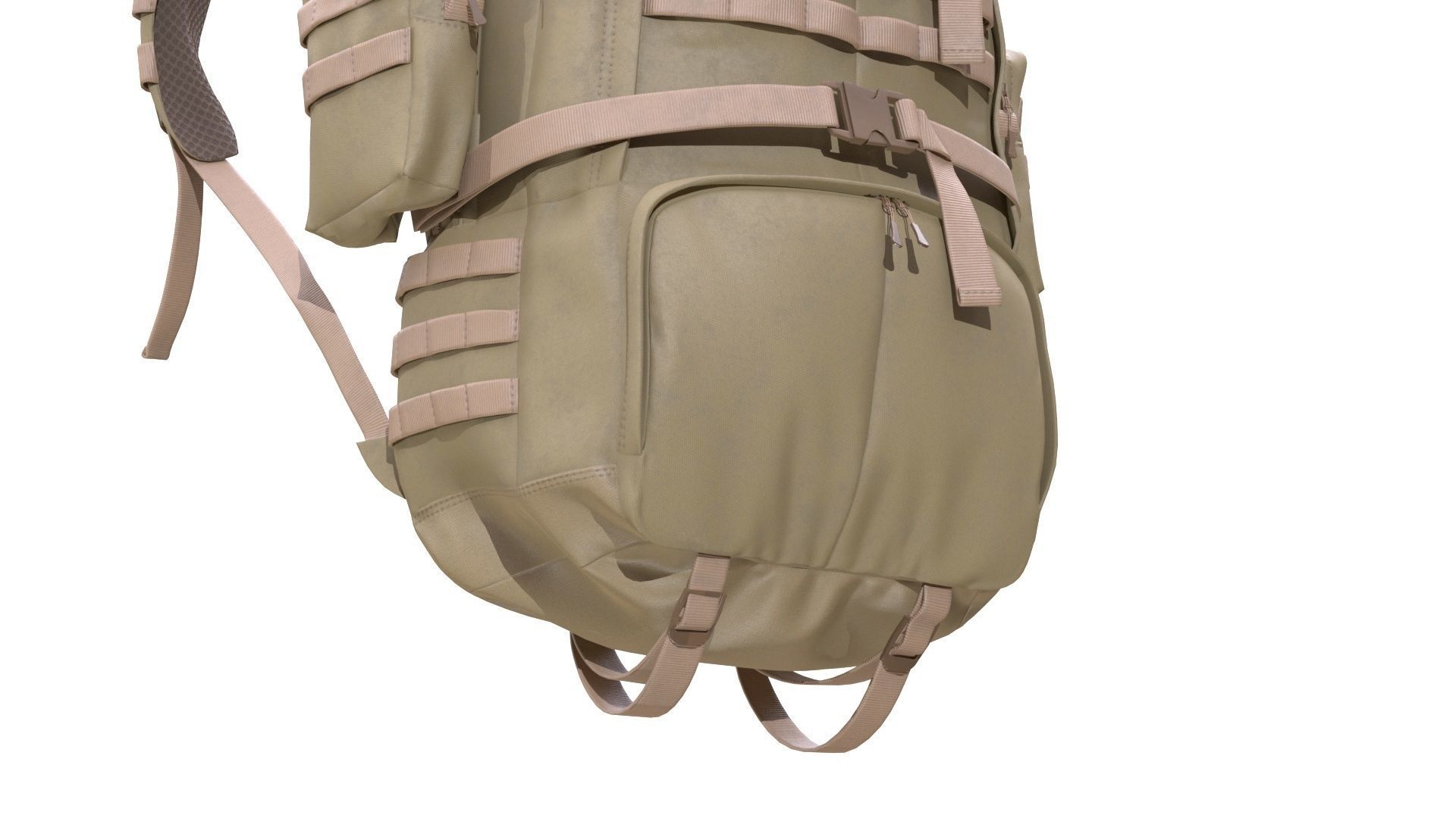 Backpack Low-poly 3D model_9