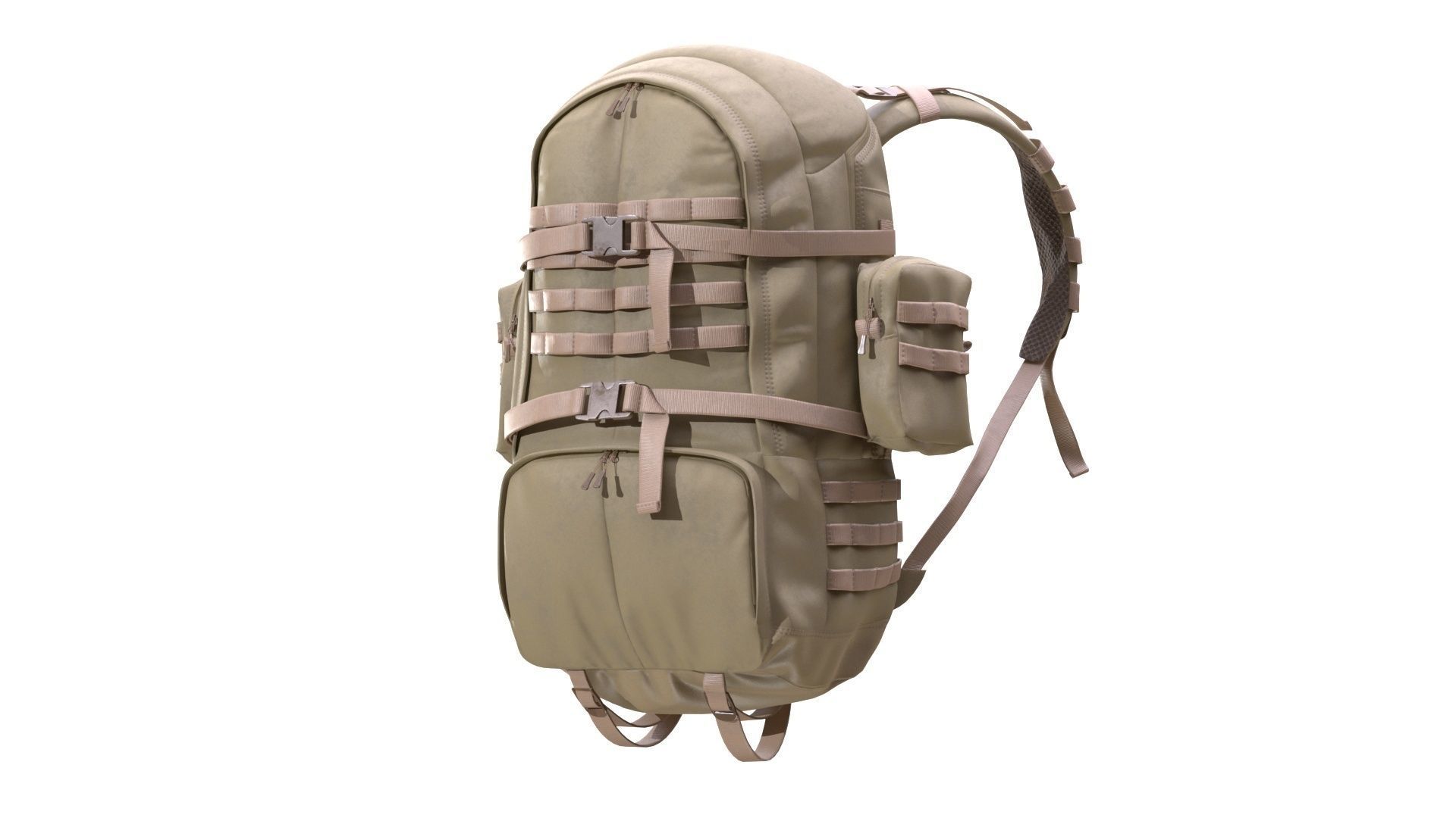 Backpack Low-poly 3D model_5