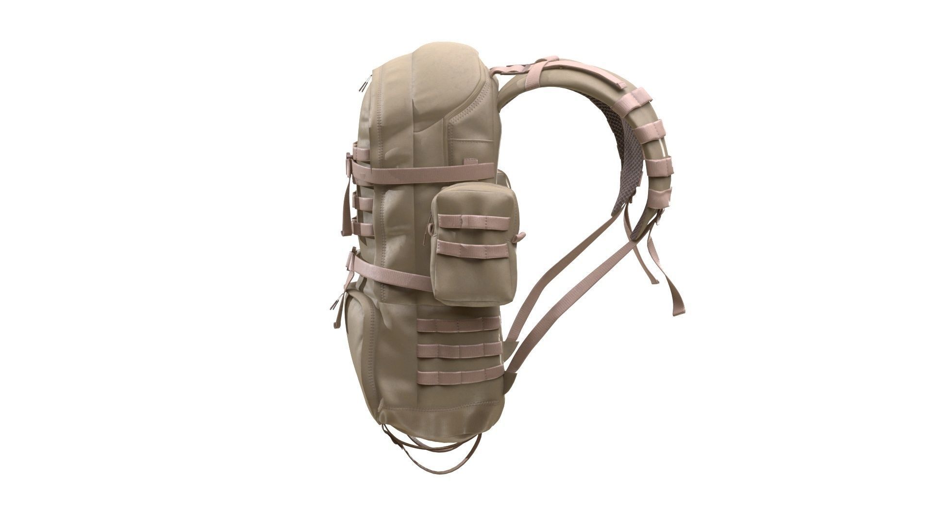 Backpack Low-poly 3D model_8