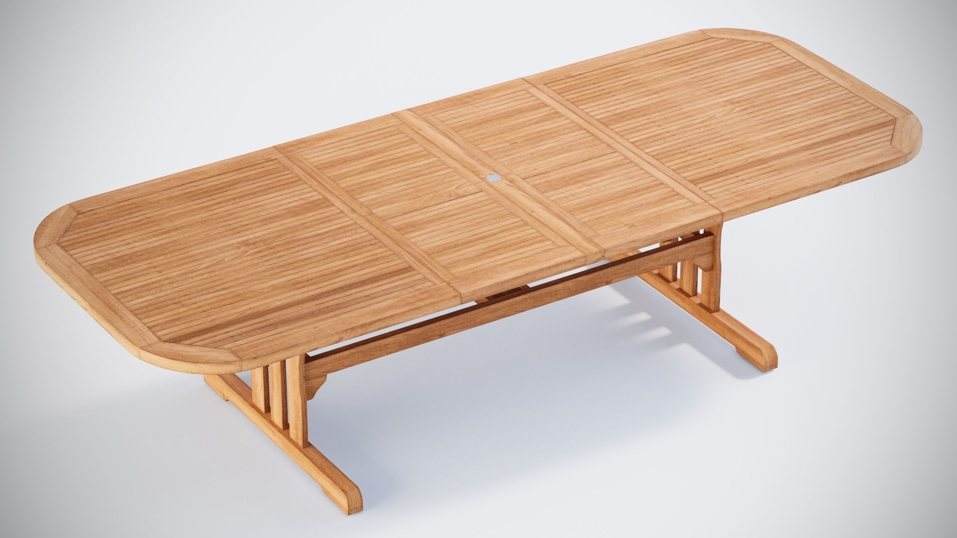 3D Deluxe Extending table and gravel Chairs 3D model_4