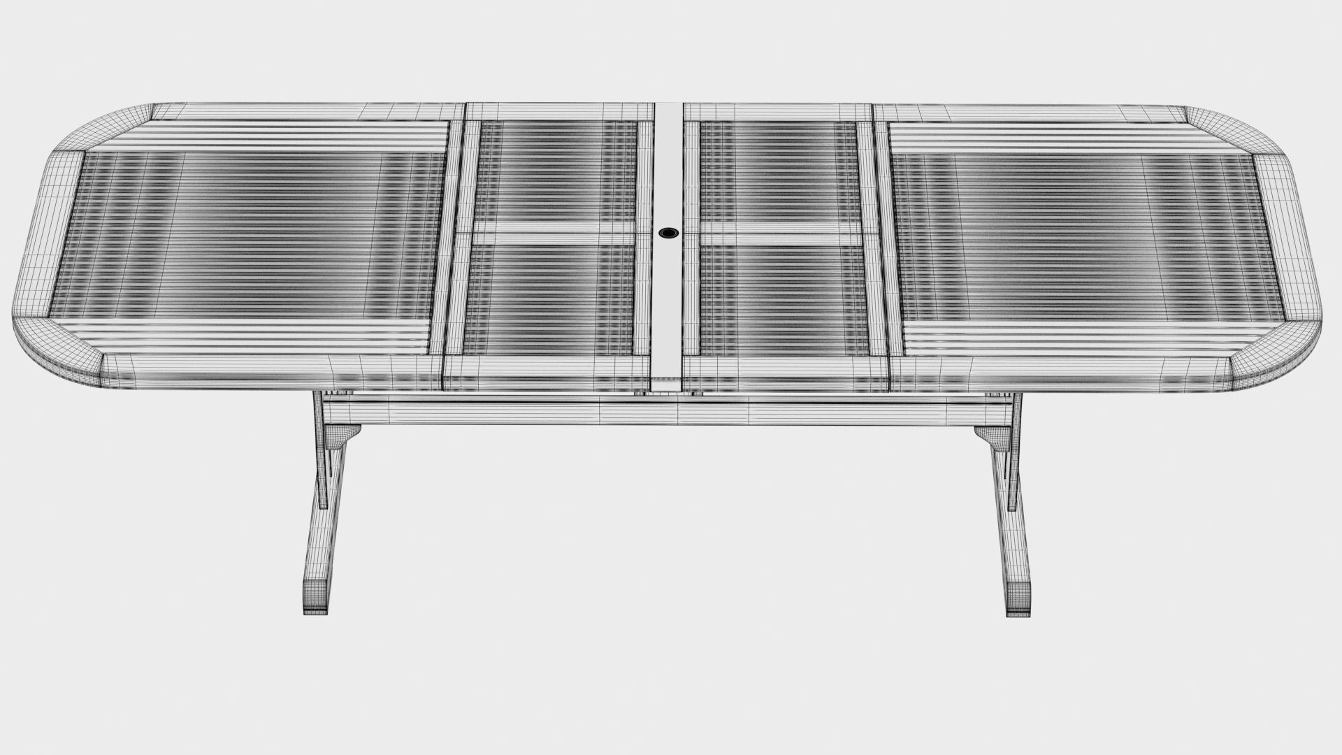 3D Deluxe Extending table and gravel Chairs 3D model_19