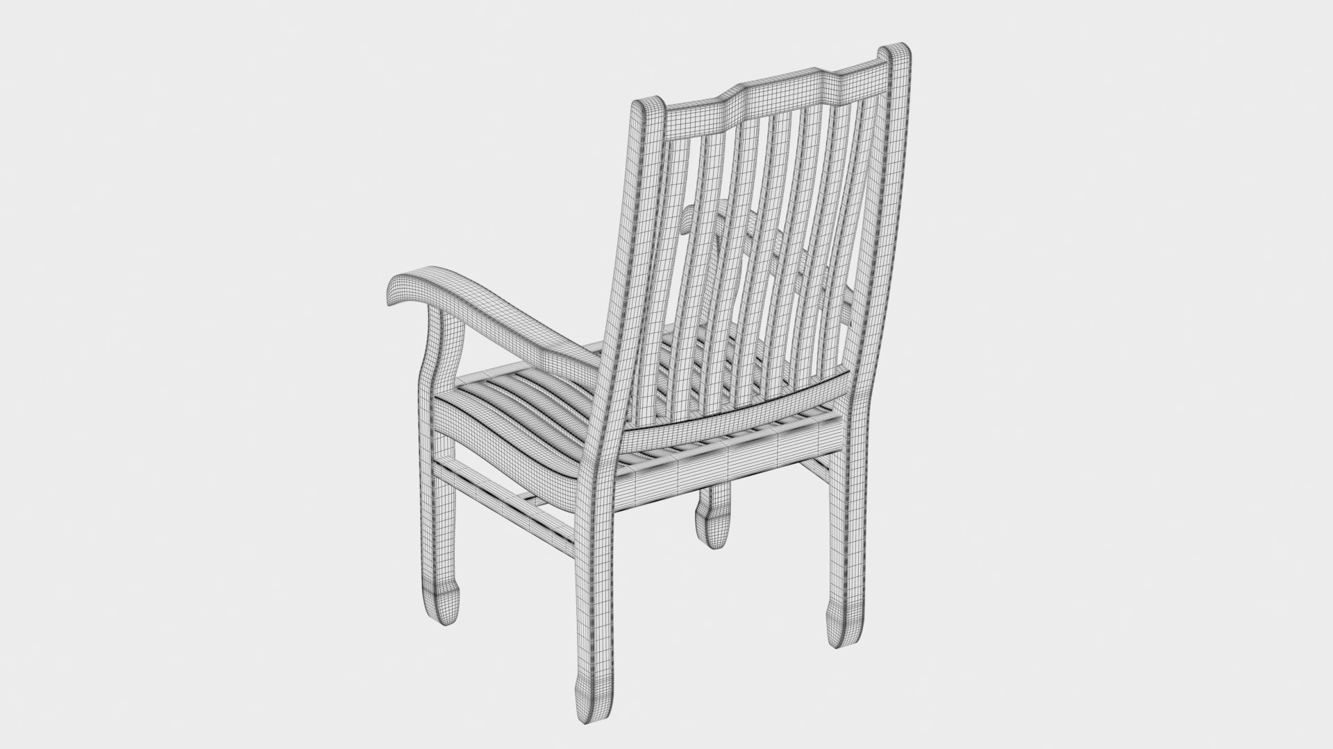 3D Deluxe Extending table and gravel Chairs 3D model_25