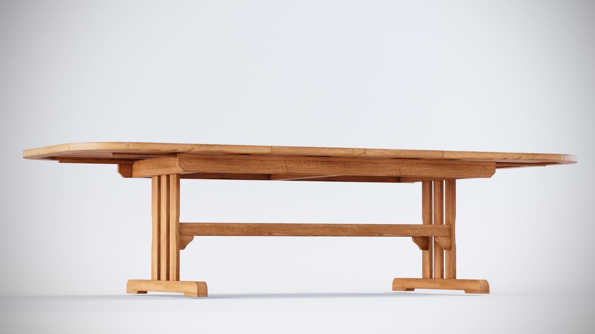 3D Deluxe Extending table and gravel Chairs 3D model_6