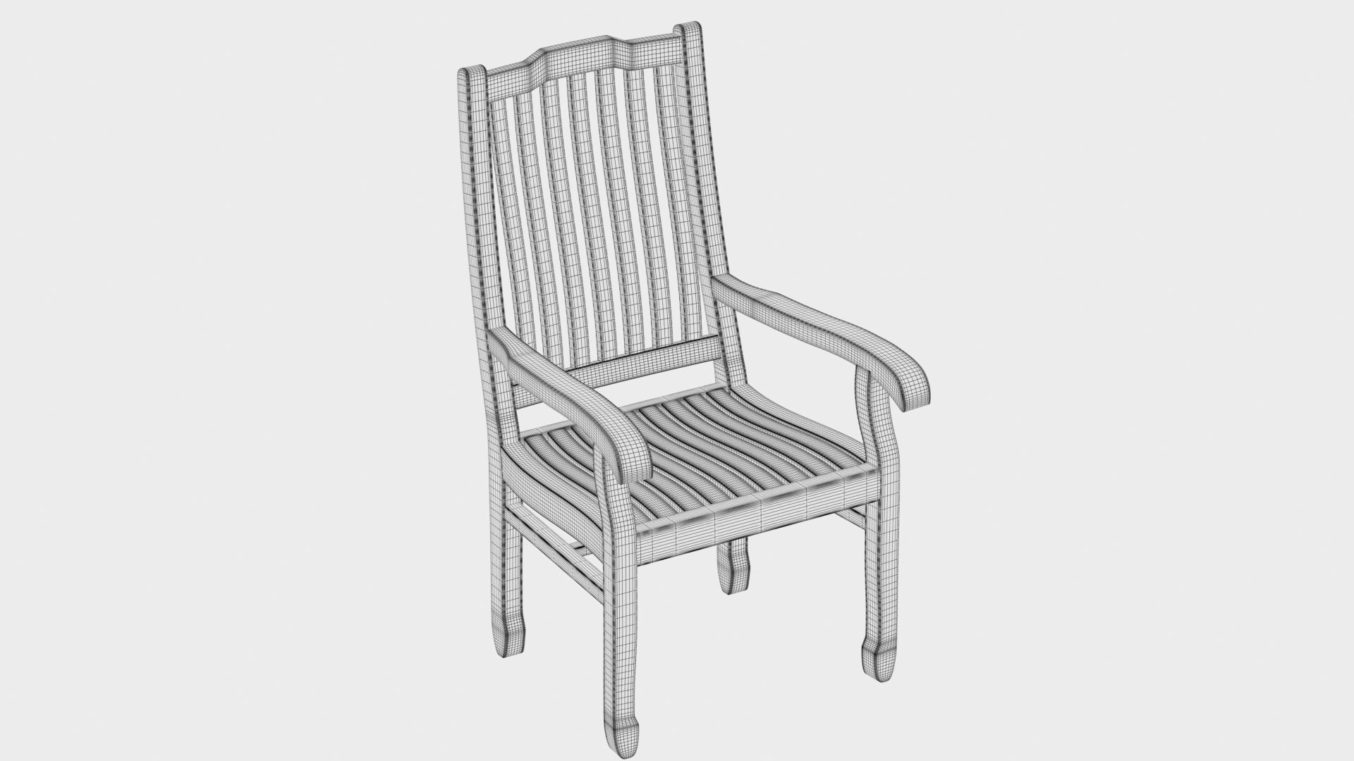 3D Deluxe Extending table and gravel Chairs 3D model_24