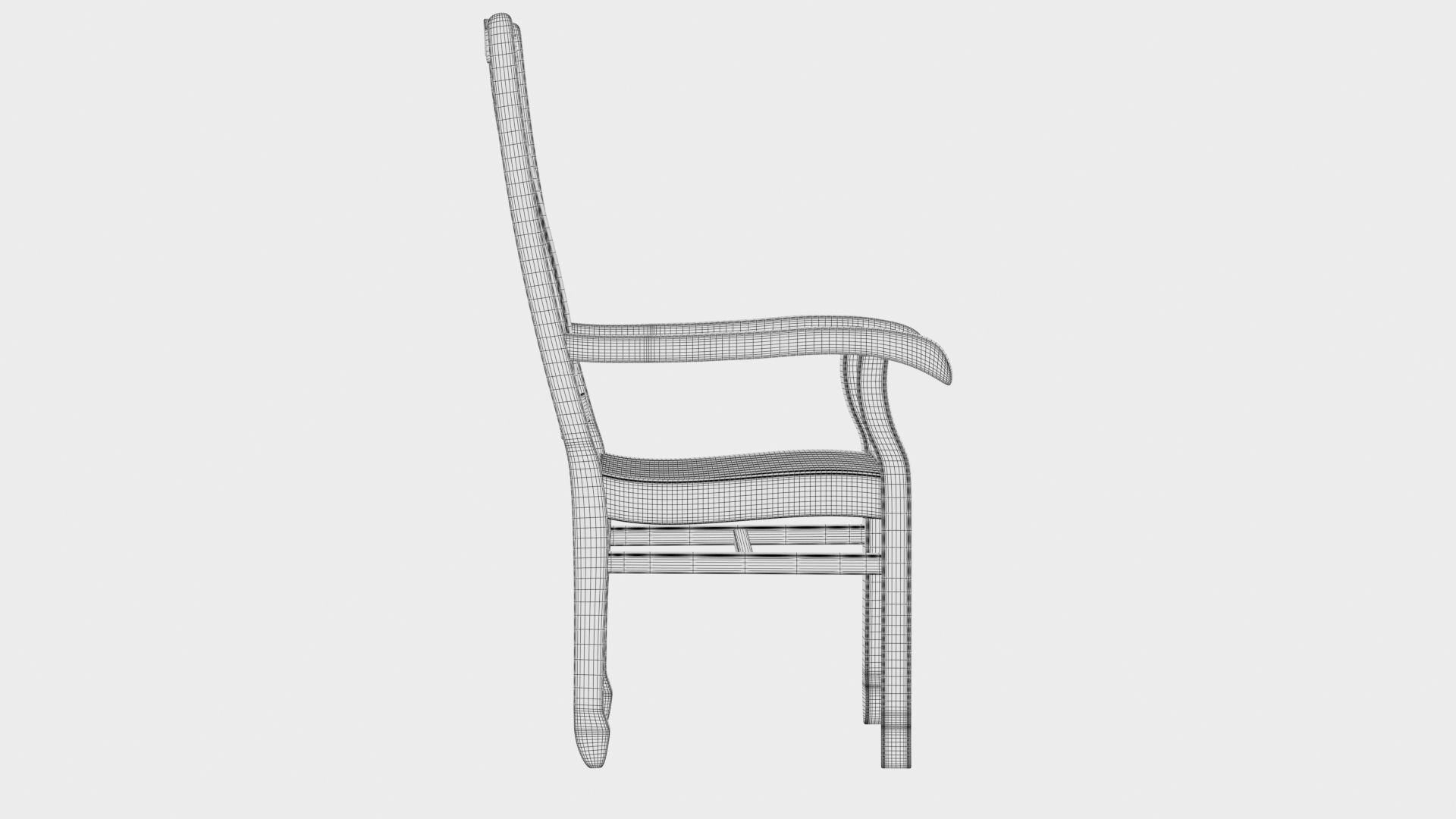 3D Deluxe Extending table and gravel Chairs 3D model_26