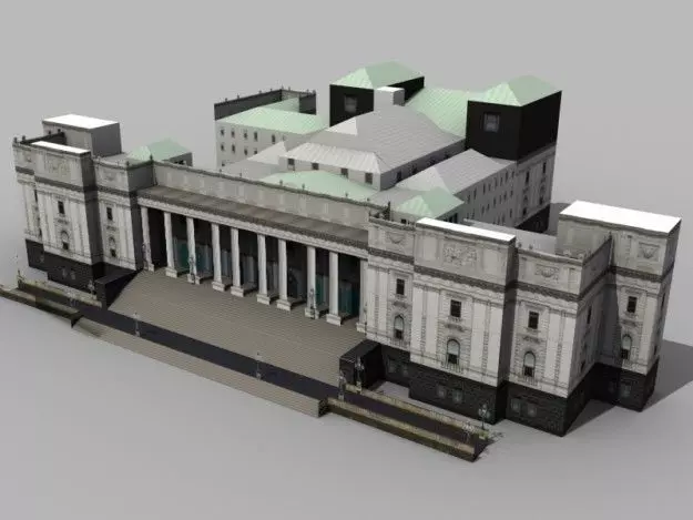 Melbourne Parliament 3D model_0