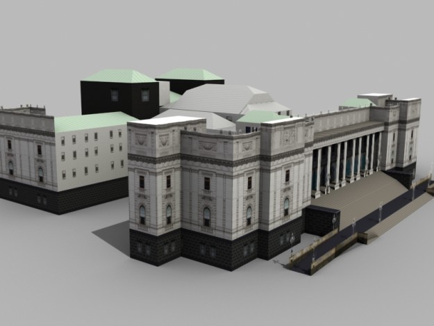 Melbourne Parliament 3D model_1