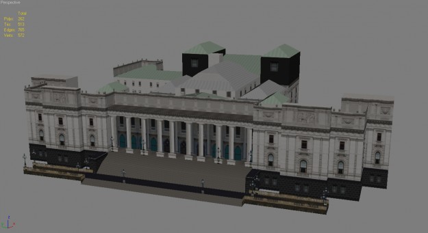 Melbourne Parliament 3D model_4