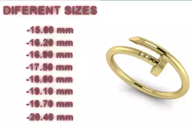 Nail Ring - Diferent Sizes