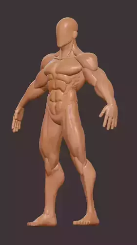 Stylized muscular man