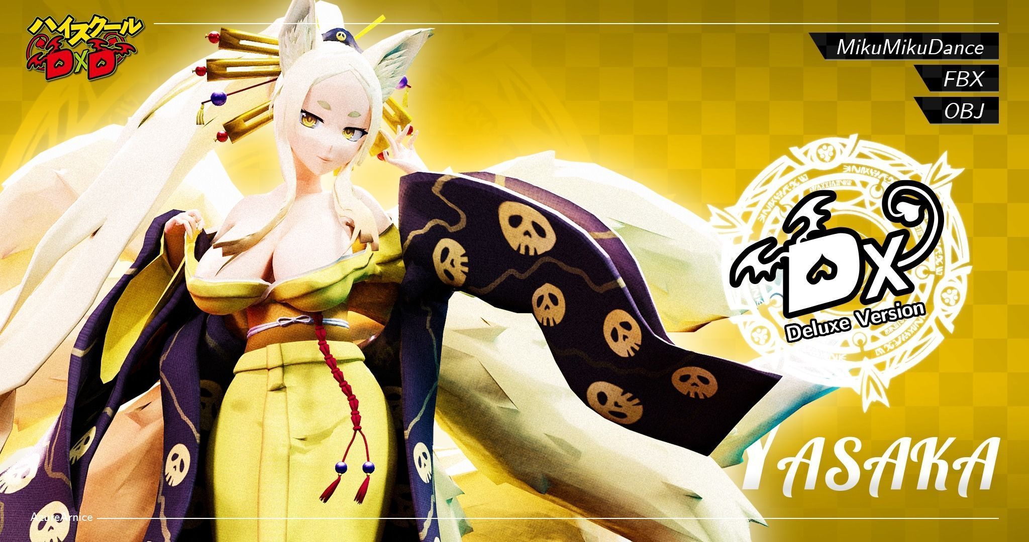 Highschool DxD - Yasaka MMD Model DELUXE Low-poly 3D model_2