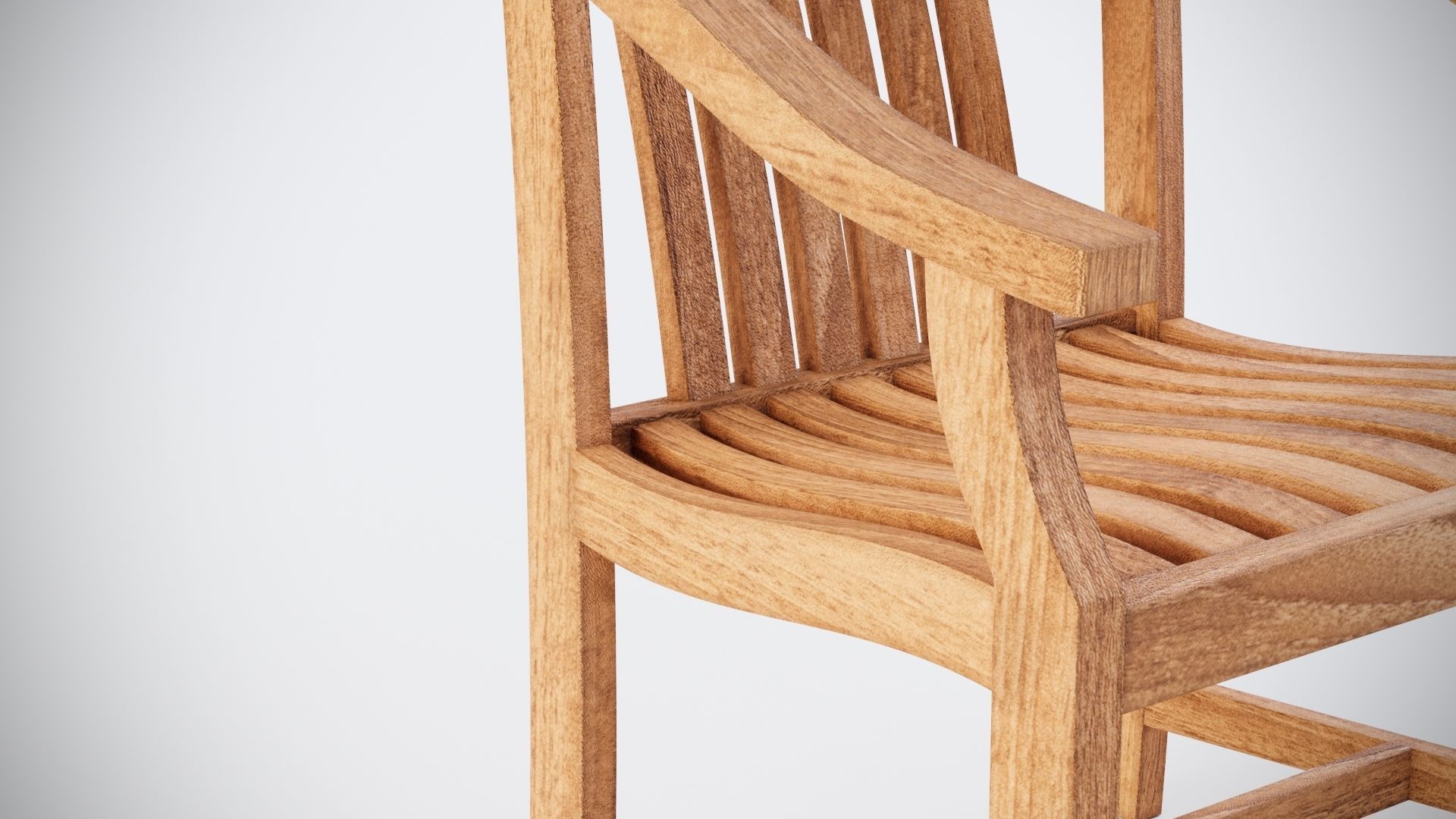 3D model Deluxe table with Club dining and Carver chairs 3D model_13