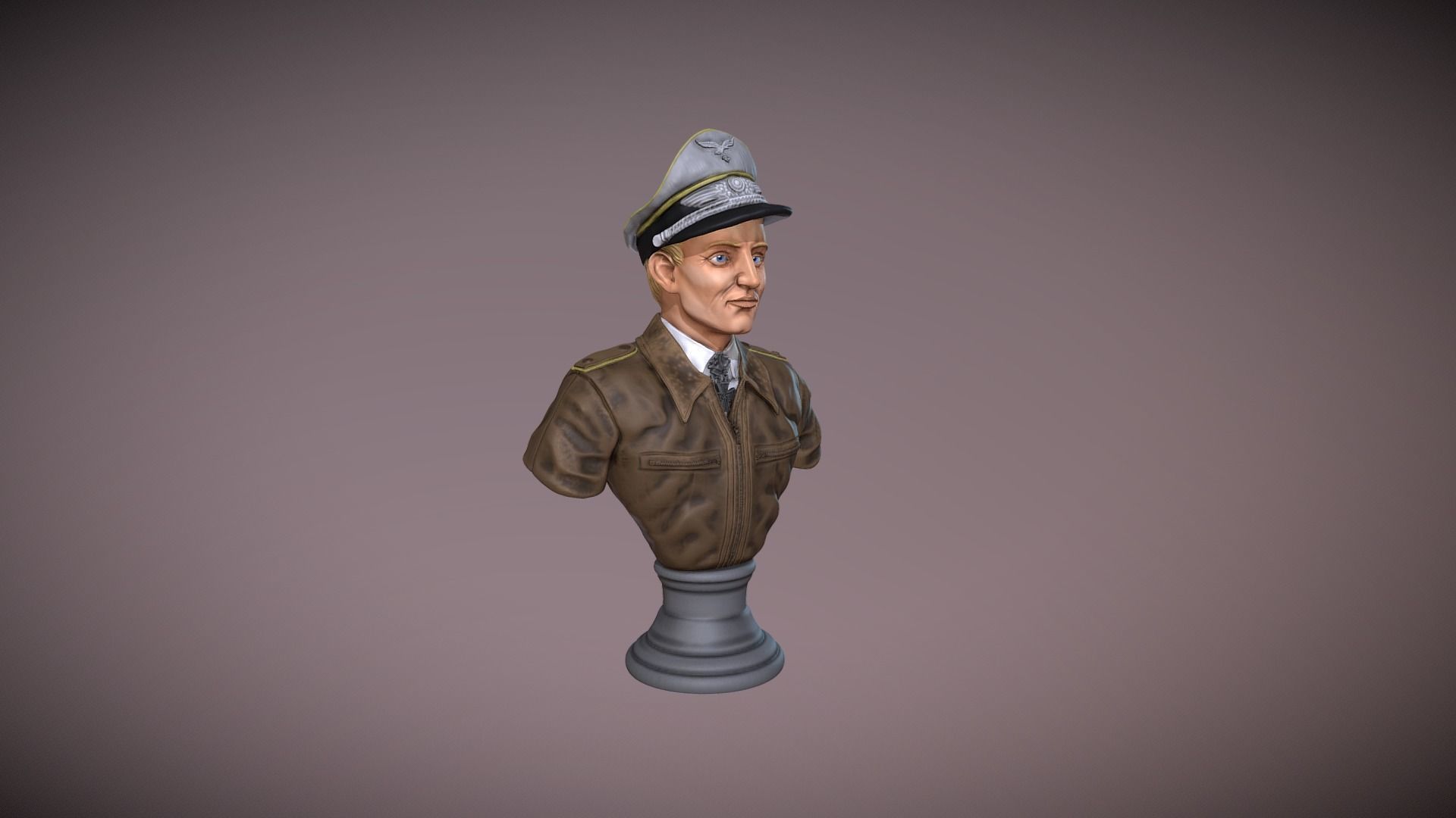 Erich Alfred Hartmann Bust 3D print model_2